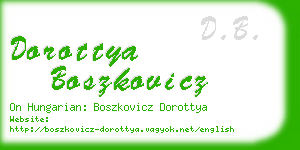 dorottya boszkovicz business card